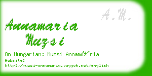 annamaria muzsi business card